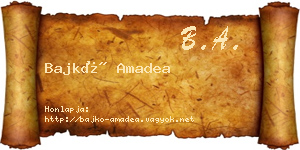 Bajkó Amadea névjegykártya